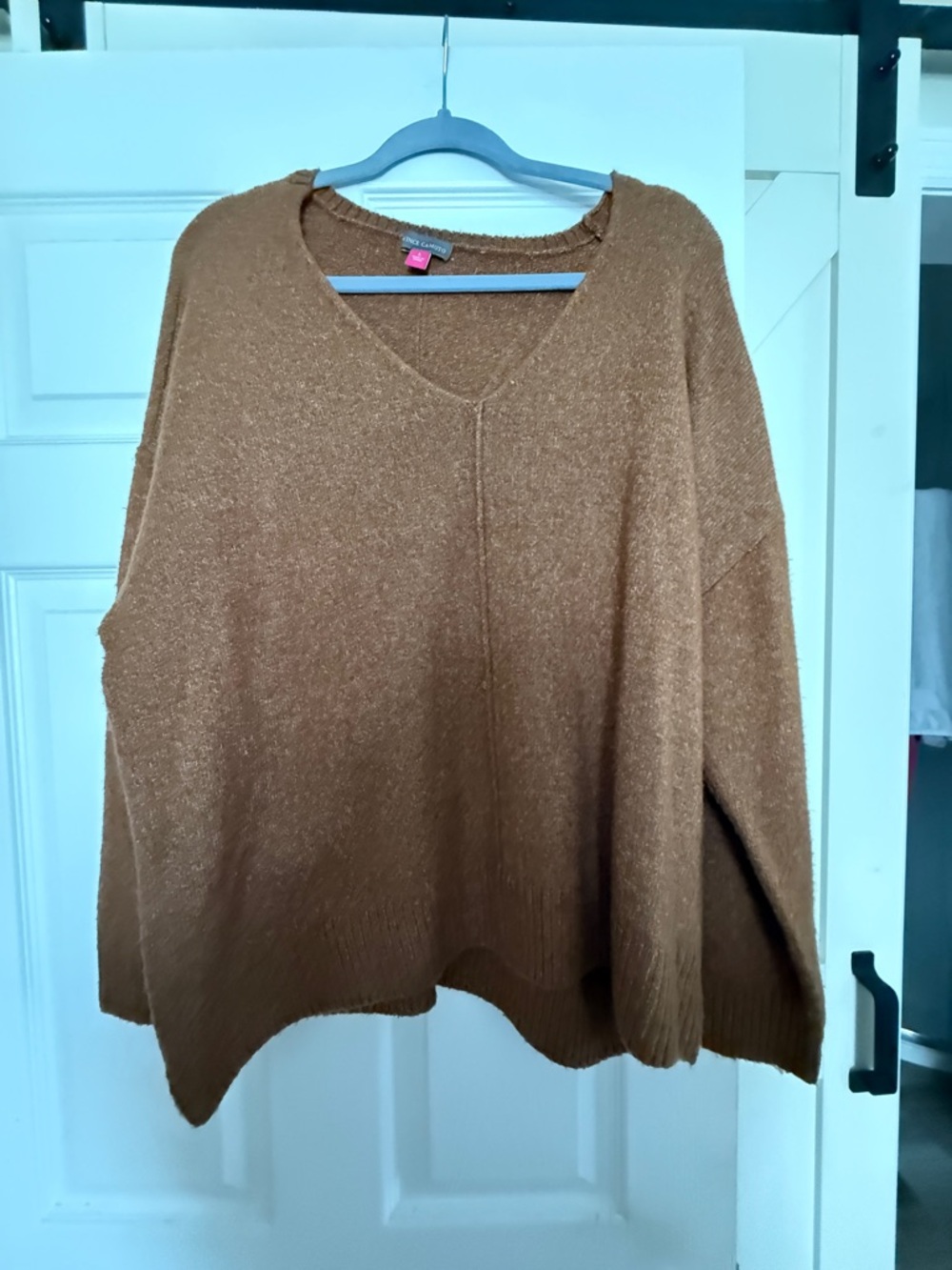 Vince Camuto Women's V-Neck Sweater in Warm Brown